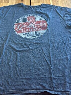 Gas Monkey Garage Graphic Tee Mens 3XL Gray Custom Hot Rods Dallas Texas Shirt